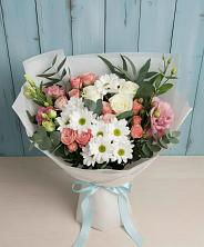 Букет цветов из:  Розы, Лизиантусы и Хризантемы в Садовом Воронежской области