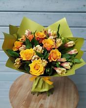 Букет цветов из:  Альстромерии и Розы в Садовом Воронежской области