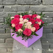 Цветочная композиция из Розы в коробке в Садовом Воронежской области