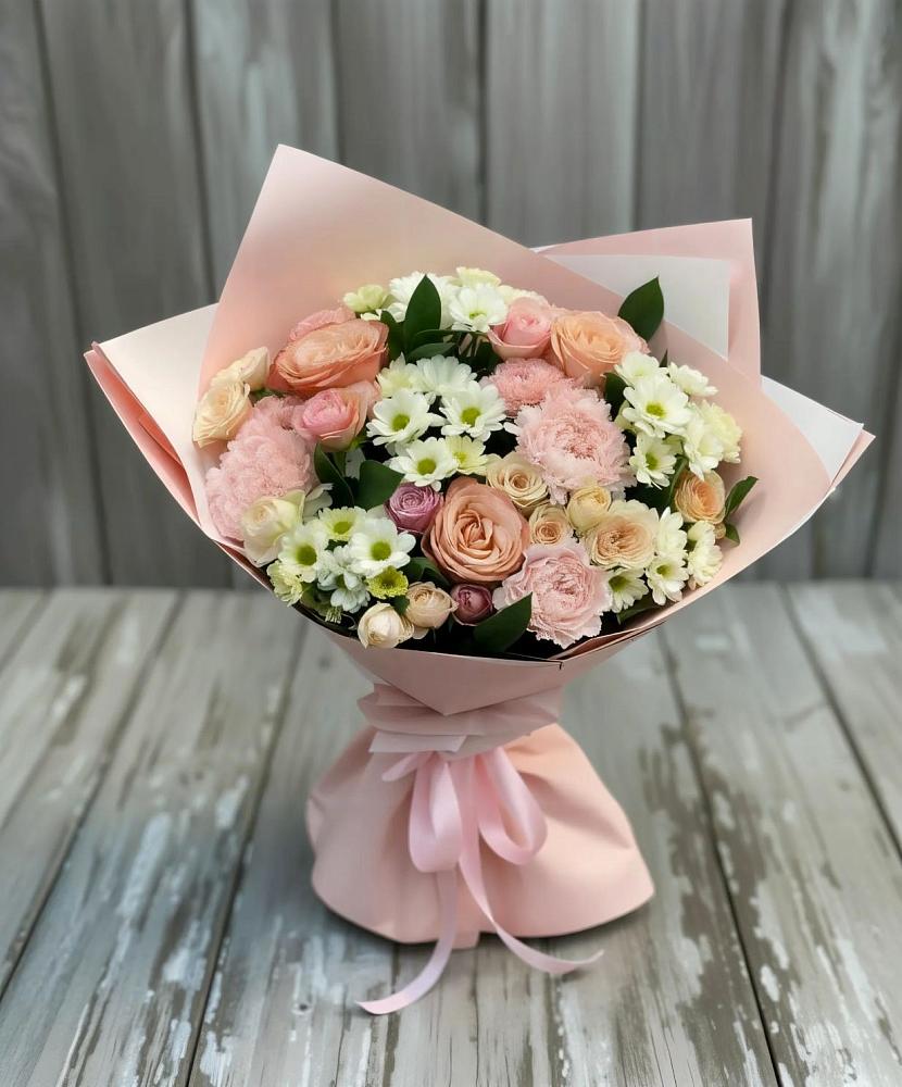 Букет цветов из: Гвоздики, Розы и Хризантемы в Садовом Воронежской области