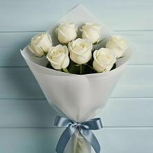 Букет 7 Белых роз Эдлесс Лав в Садовом Воронежской области