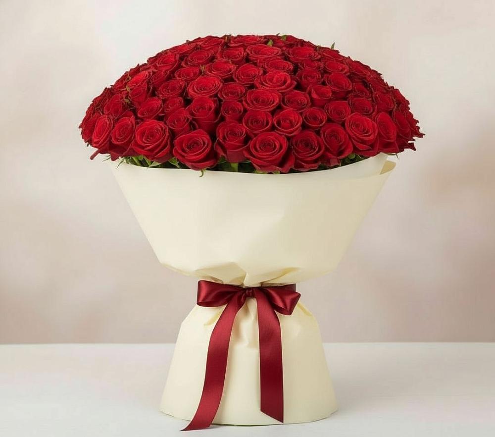 Букет 101 Красная роза Милано в Садовом Воронежской области
