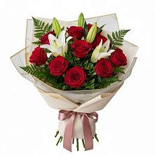 Букет цветов из:  Лилии и Розы в Садовом Воронежской области