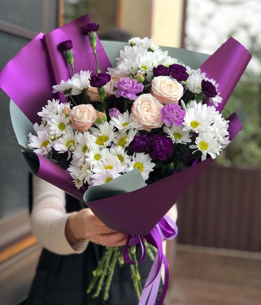 Букет цветов из: Хризантемы, Гвоздики и Розы в Садовом Воронежской области