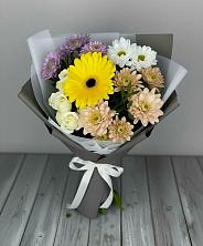 Букет цветов из:  Розы, Герберы и Хризантемы в Садовом Воронежской области