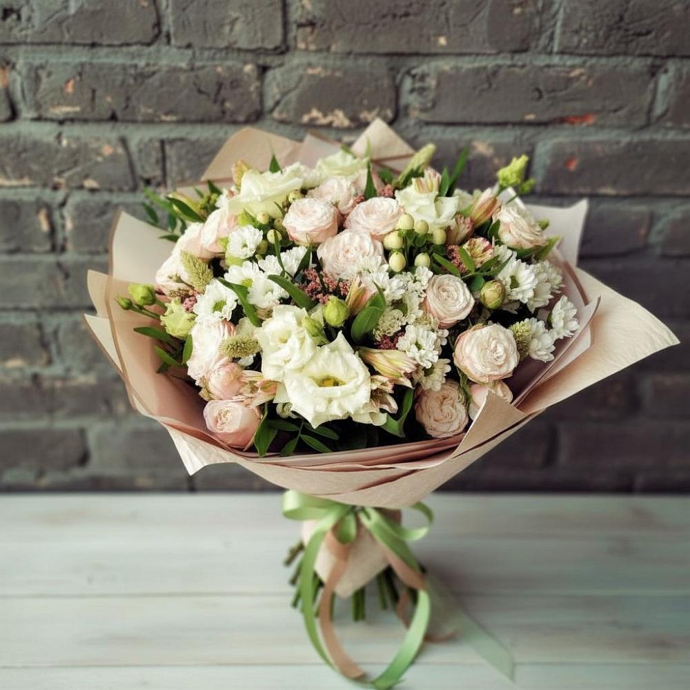 Букет цветов из: Альстромерии, Розы и Хризантемы в Садовом Воронежской области