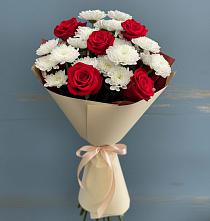 Букет цветов из:  Розы и Хризантемы #REPLACE_PRED# Садовом Воронежской области