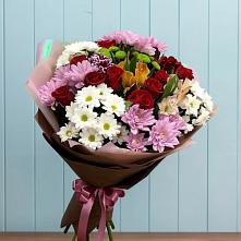 Букет цветов из:  Розы, Хризантемы и Альстромерии в Садовом Воронежской области
