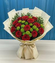 Букет цветов из:  Розы и Хризантемы в Садовом Воронежской области