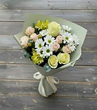 Букет цветов из:  Альстромерии, Розы и Хризантемы в Садовом Воронежской области