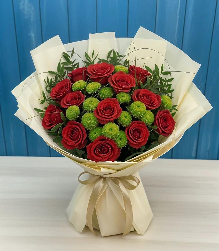 Букет цветов из: Розы и Хризантемы в Садовом Воронежской области