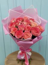 Букет 15 Розовых роз Равель в Садовом Воронежской области