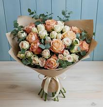 Букет цветов из:  Альстромерии и Розы в Садовом Воронежской области